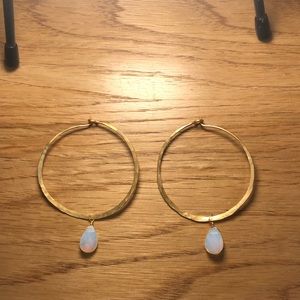 World Market Hammered Hoops w/ Stones